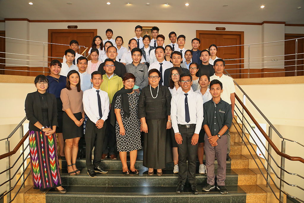 The International Scholarship Students Meet the President