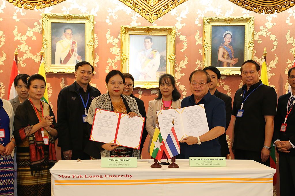 Signing of a Collaborative Agreement between Mae Fah Luang University and University of Mandalay