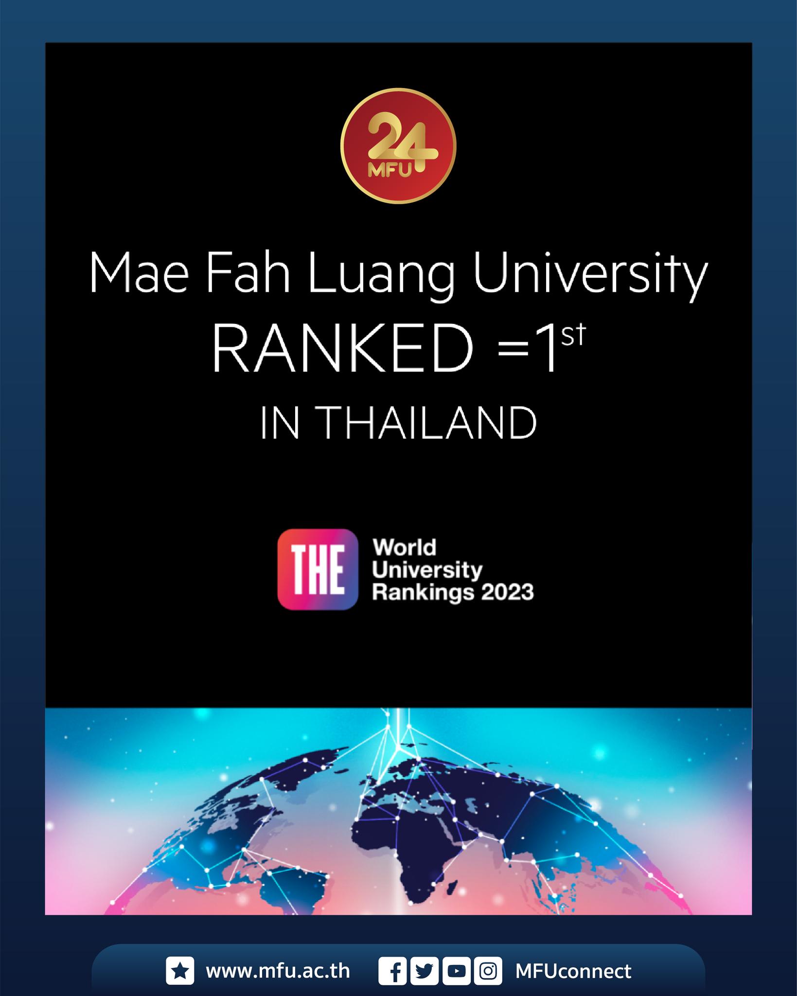 MFU Retains Top Spot in ‘THE’ 2023 World University Rankings
