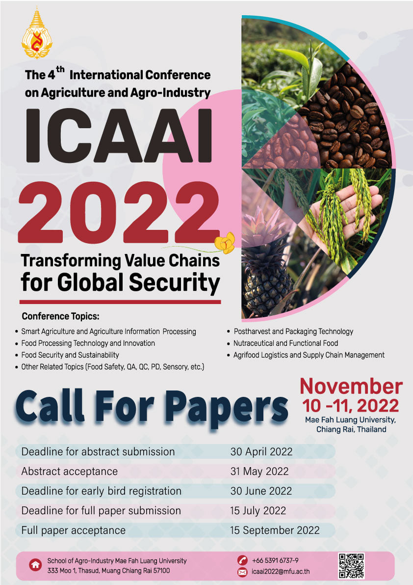 CALL FOR PAPERS The 4th International Conference on Agriculture and