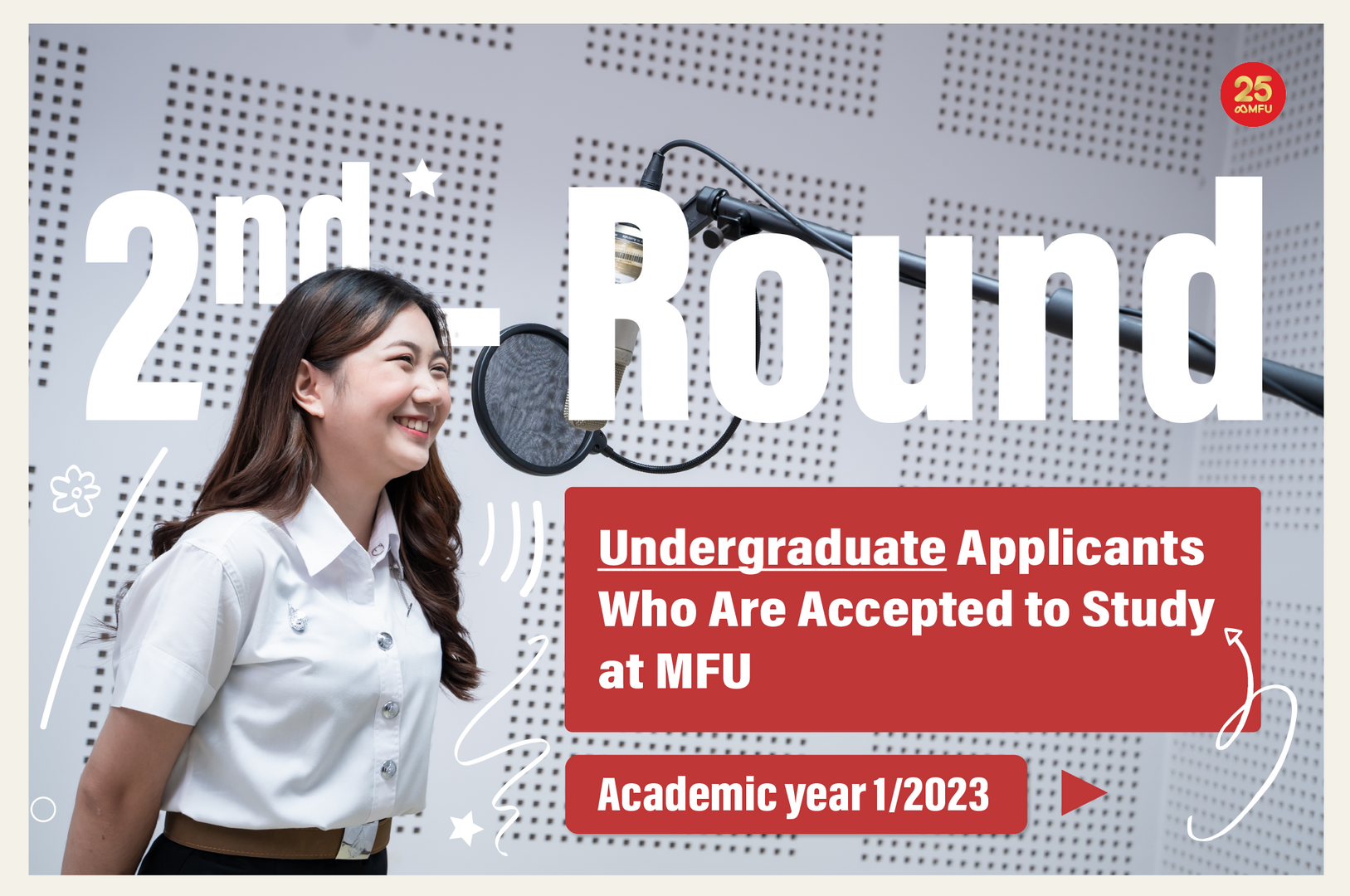 Announcement of the 2nd-Round Undergraduate Applicants Who Are Accepted to Study at MFU