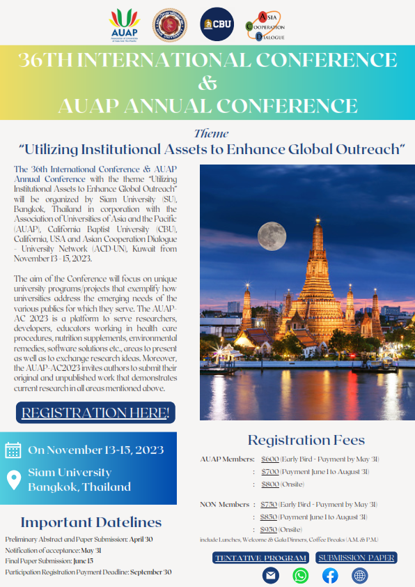 36th AUAP International Conference/Annual Conference
