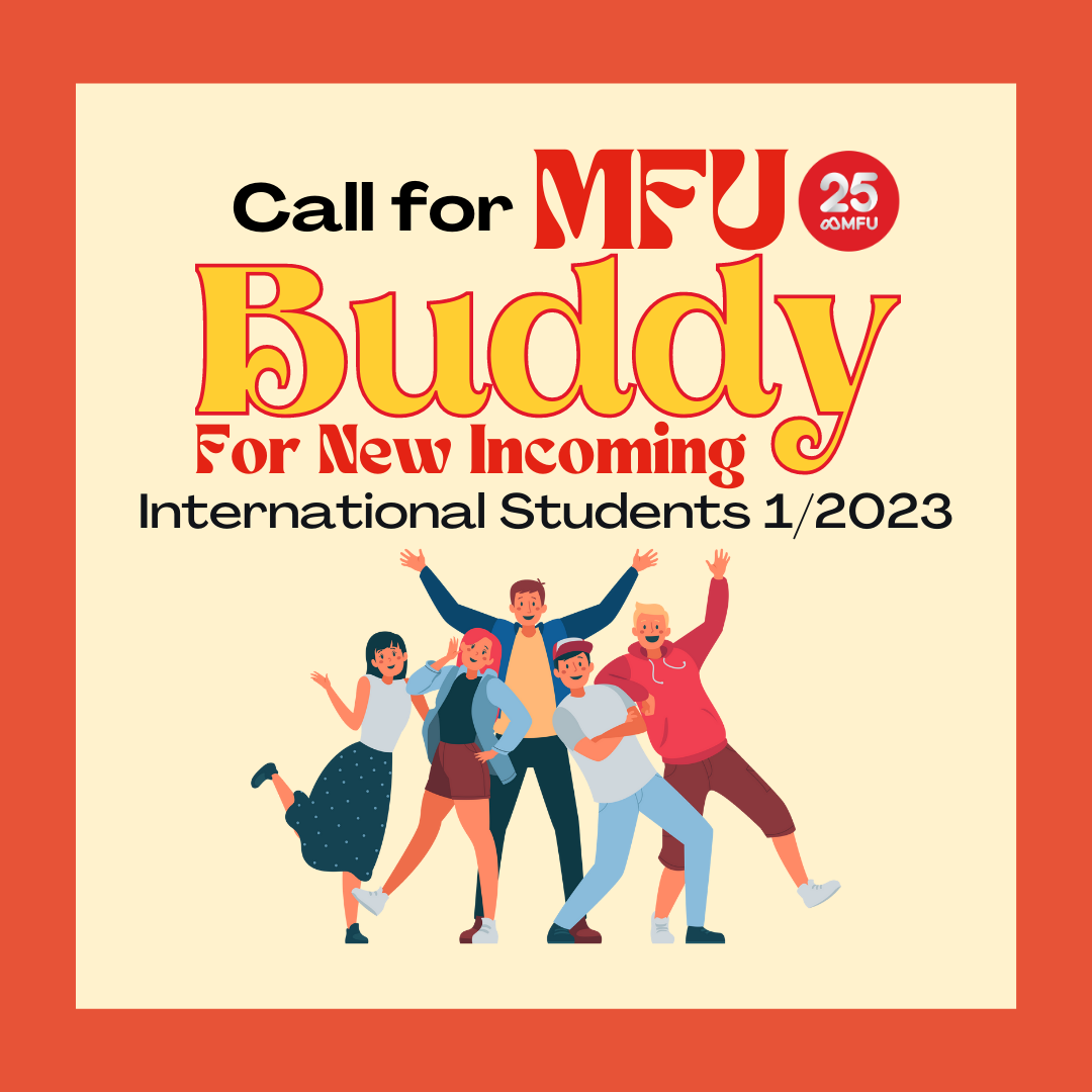 Call for MFU Buddy for New Incoming International Students 1/2023