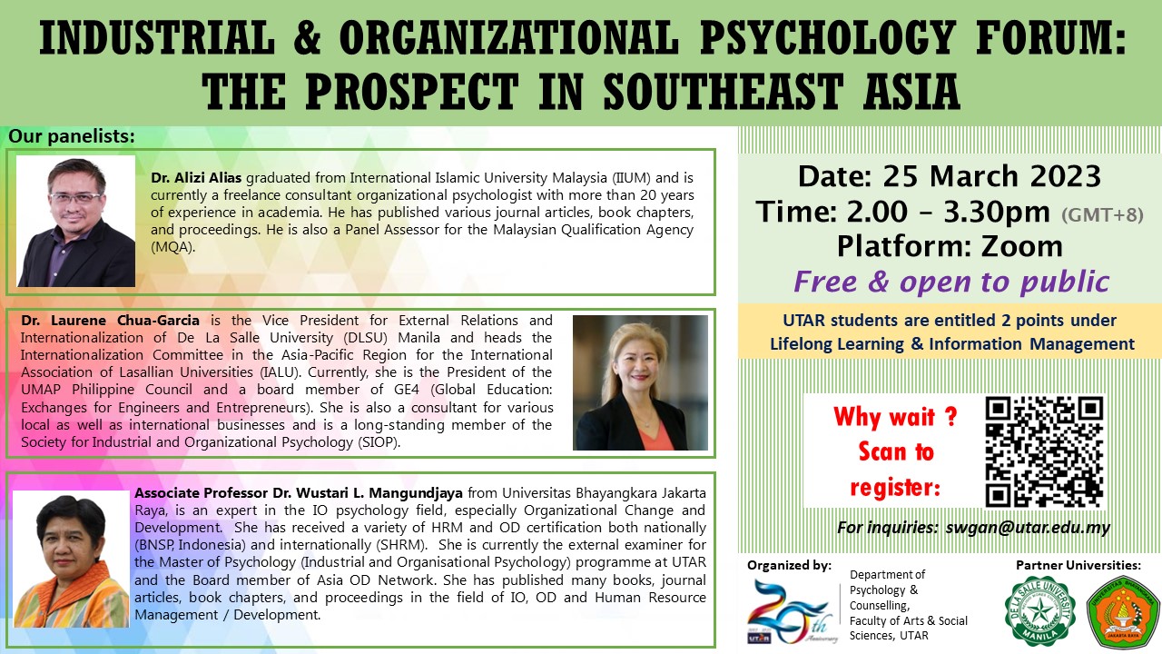 Call for Participations: Industrial Organisational Psychology Forum: Prospects in Southeast Asia