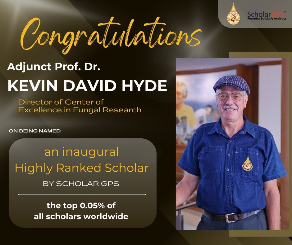 Adjunct Prof. Dr.Kevin David Hyde Named an Inaugural Highly Ranked Scholar by ScholarGPS