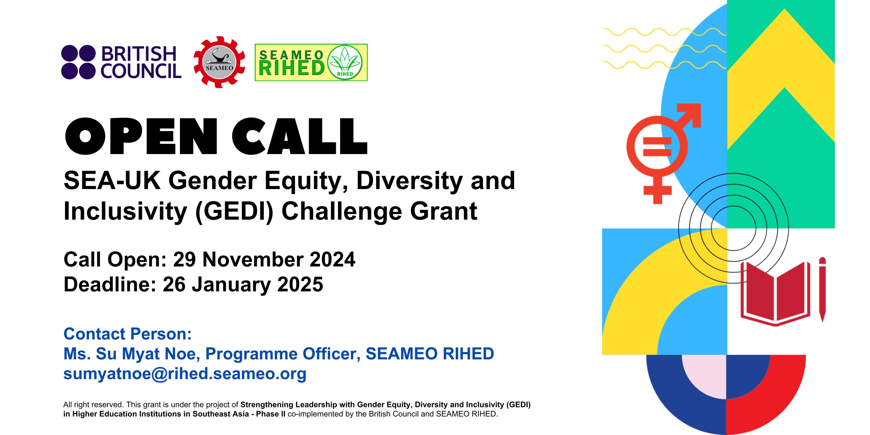 Calls for the SEA-UK GEDI Challenge Grant