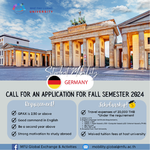 Call for an application for fall semester 2024 In Germany