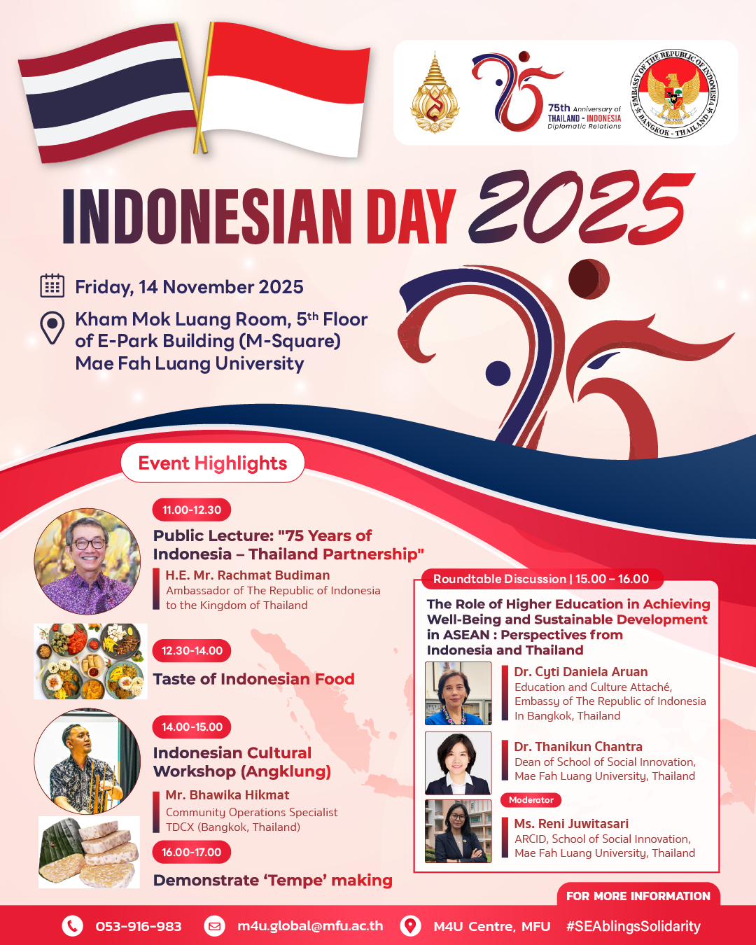 Invitation to join Indonesian Day 2025 at Mae Fah Luang University