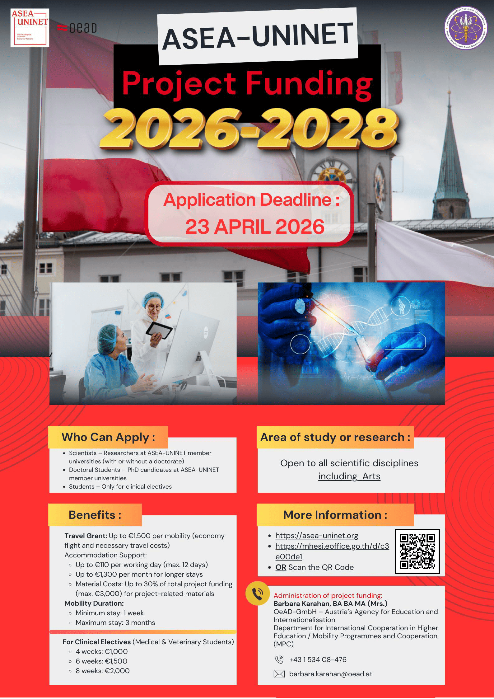 Call for Applications: ASEA-UNINET Project Funding 2026-2028