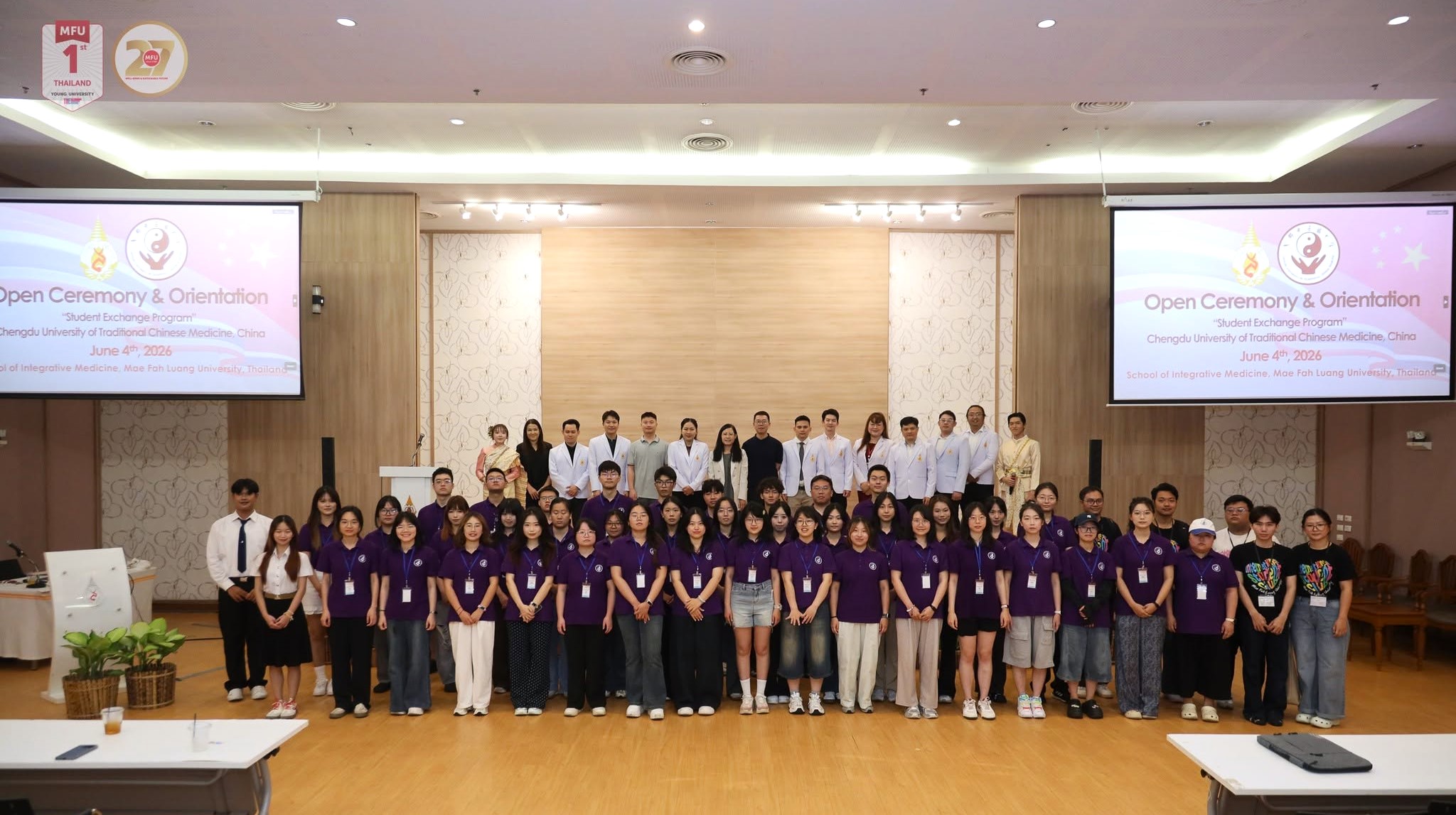 MFU School of Integrative Medicine Welcomes Exchange Students from Chengdu University of Traditional Chinese Medicine