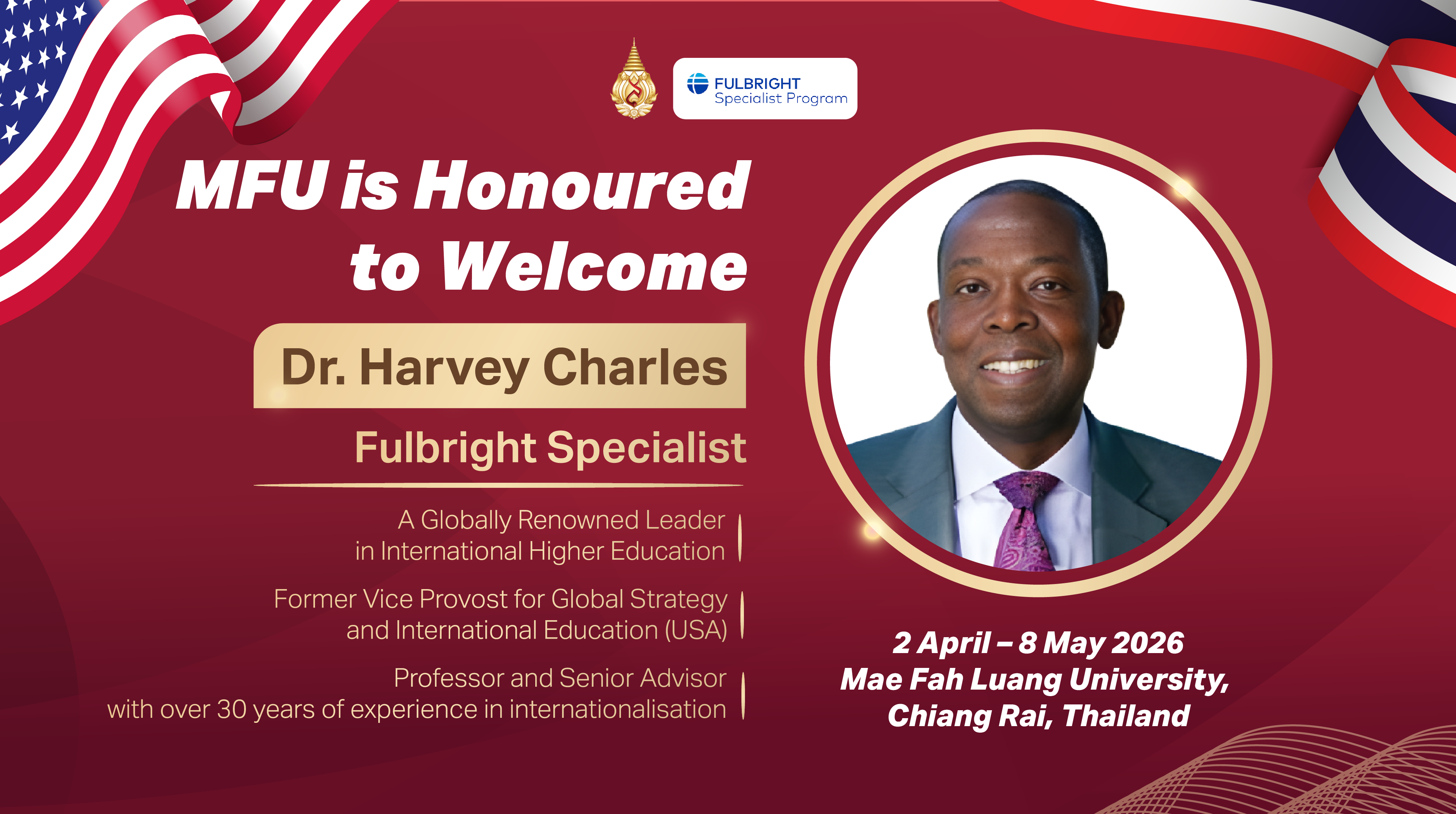 A Very Warm Welcome to Dr. Harvey Charles, Fulbright Specialist