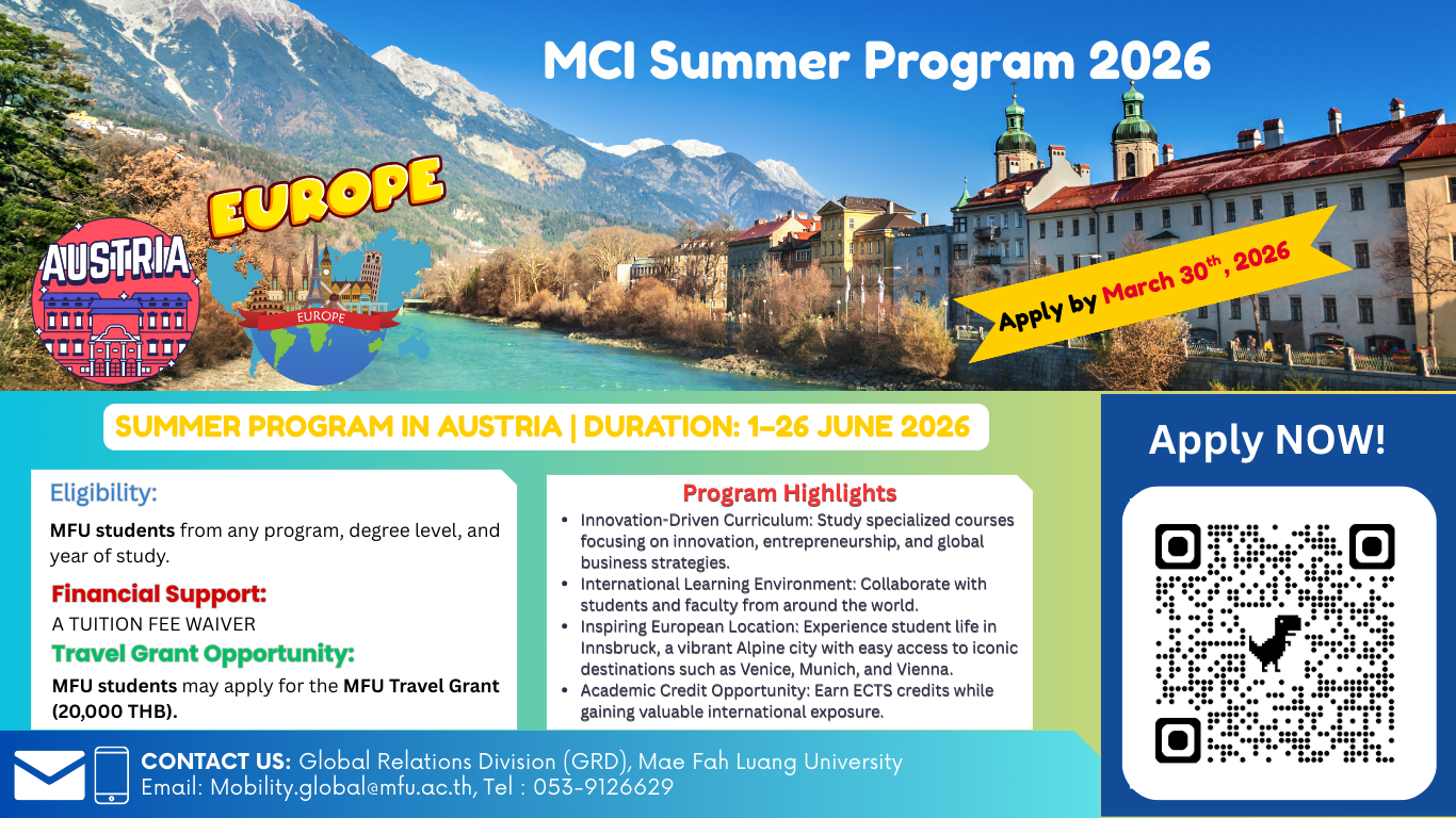 Call for Applications: MCI Summer Program 2026 in Austria
