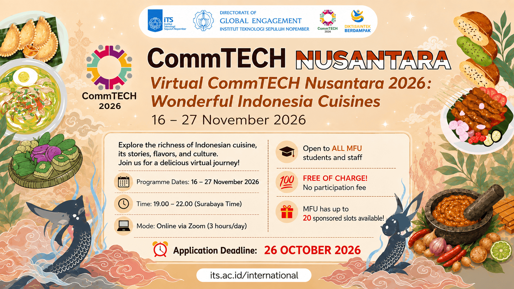 Virtual CommTECH Nusantara 2026 – Wonderful Indonesia Cuisines