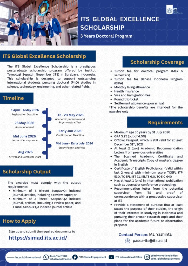 ITS Global Excellence Scholarship (GES) 2026