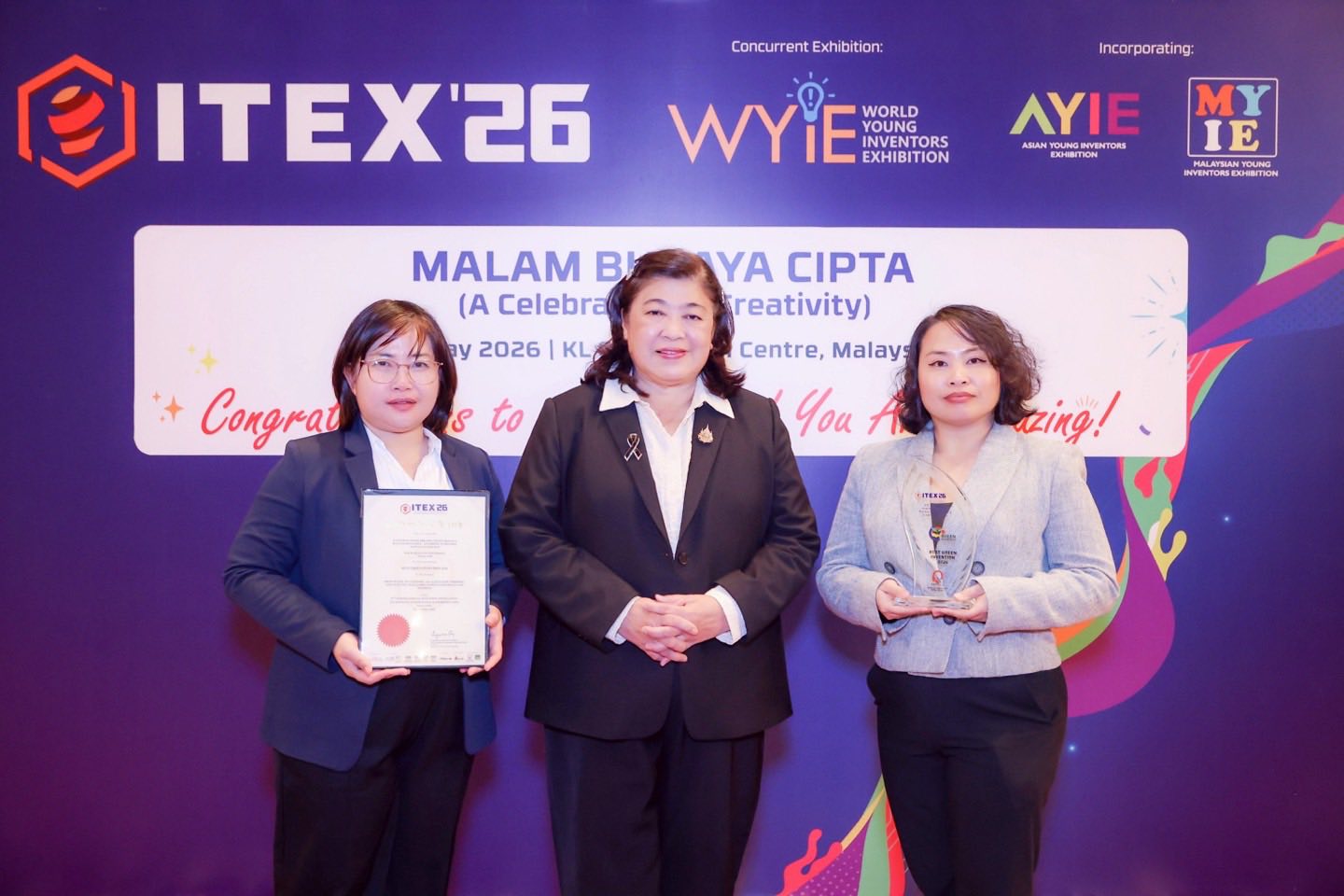 MFU's iMatS Researchers Win International Awards at ITEX 2026 in Malaysia